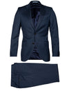 Louis Copeland Henry Pinhead Suit Blue 2 Piece 2 Button Notch Lapel Soft Shoulder Flap Pocket 1