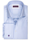 LOUIS COPELAND Classic Fit Twill Double Cuff Shirt Blue