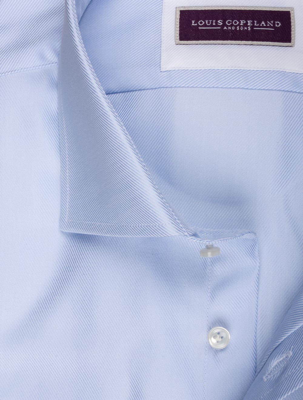 Classic Fit Twill Double Cuff Shirt Blue