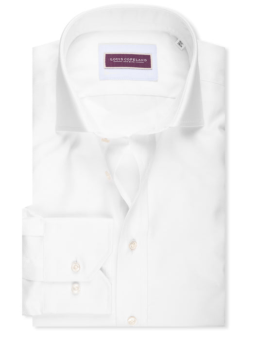 Louis Copeland Thomas Mason Twill Super Slim Fit Shirt White