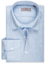 Canali Linen Modern Fit Shirt Blue