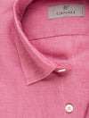 Canali Linen Modern Fit Shirt Raspberry
