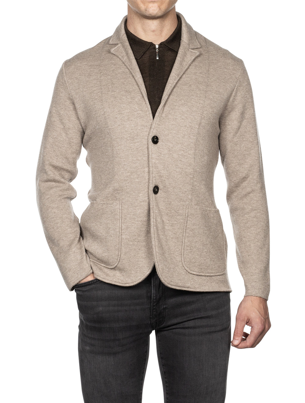 Maurizio Baldassari Light Cashmere Swacket Beige AI1