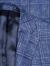 Louis Copeland Glencheck Jacket Navy Blue 2 Button Single Breasted Soft Shoulder 2