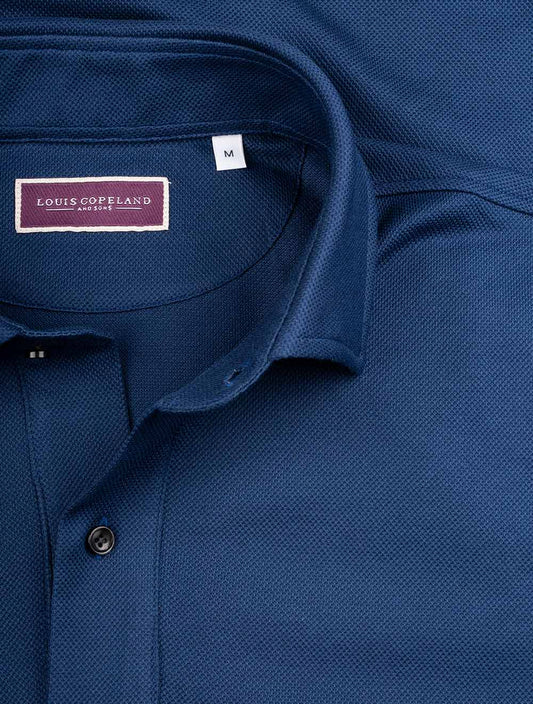 Louis Copeland Navy Long Sleeve Polo Shirt