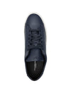 LOUIS COPELAND Dollaro Tumbled Leather Sneaker Navy