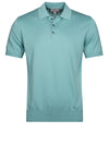 Canali Knitted Polo Shirt Green