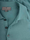 Canali Knitted Polo Shirt Green