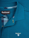BARBOUR Tartan Pique Polo Shirt Aqua Blue