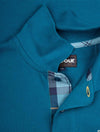Tartan Cotton Polo Shirt Aqua