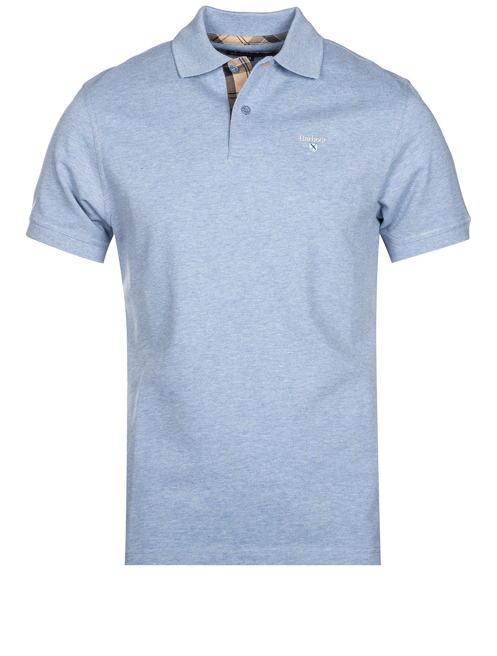 Tartan Cotton Polo Shirt Blue