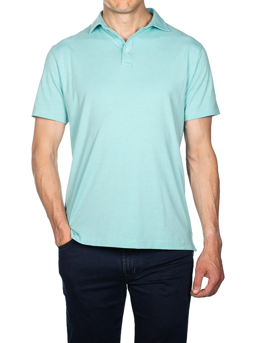 Peter Millar Crown Solid Polo Turquoise AI1