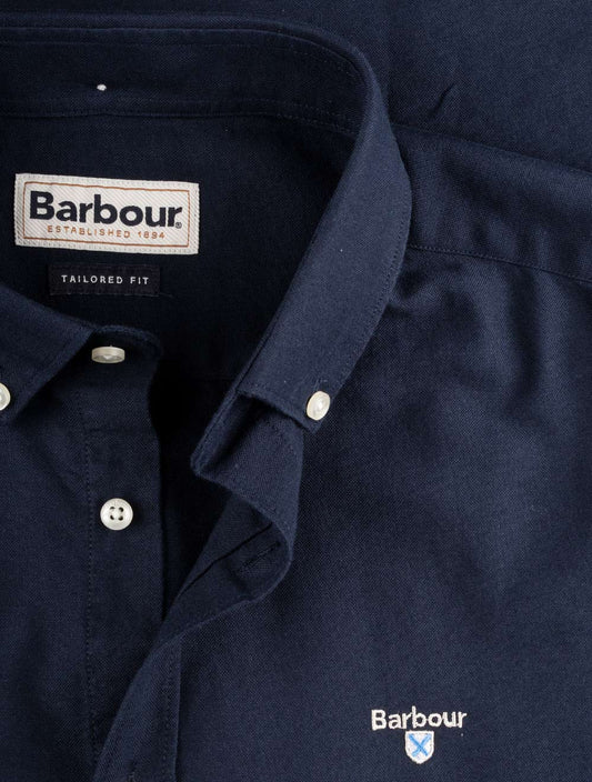 Tailored Fit Oxford Shirt-Navy