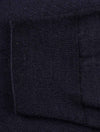 Exclusive Wool & Silk Long Sleeve Polo Navy