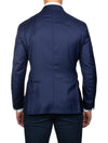 Louis Copeland Subtle Pattern Sports Jacket Blue 2 Button Single Breasted Soft Shoulder Patch Pockets 3