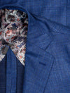 Louis Copeland Wool Silk Linen Jacket Blue Single Breasted Soft Shoulder Patch Pockets 4