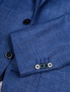 Louis Copeland Wool Silk Linen Jacket Blue Single Breasted Soft Shoulder Patch Pockets 5