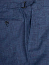 Louis Copeland Loro Piana Summertime Suit Blue 2 piece 2 button notch lapel soft shoulder flap pockets 7