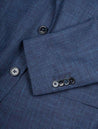 Louis Copeland Loro Piana Summertime Suit Blue 2 piece 2 button notch lapel soft shoulder flap pockets 5