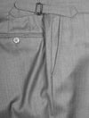 Louis Copeland Herringbone Wool Silk Suit Grey 2 piece 2 button notch lapel soft shoulder flap pockets 7