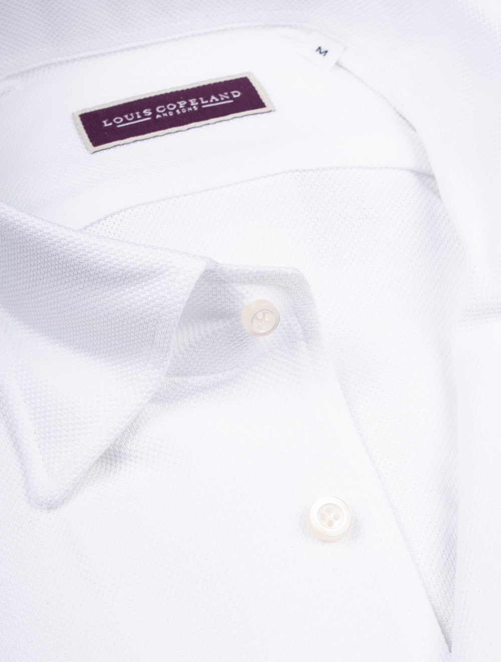 Louis Copeland Pique Jersey Shirt White AI2