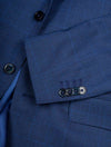 Louis Copeland Check Suit Blue 3 Piece 2 Button Soft Shoulder Peak Lapel Flap Pockets 5