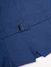 Louis Copeland Check Suit Blue 3 Piece 2 Button Soft Shoulder Peak Lapel Flap Pockets 8