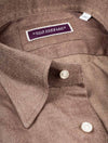 LOUIS COPELAND Herringbone Buttondown Shirt Brown