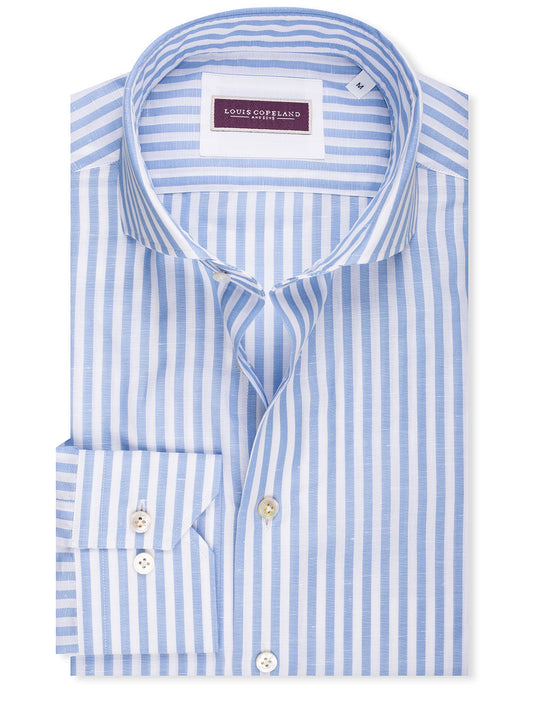 Louis Copeland Striped Linen Mix Shirt