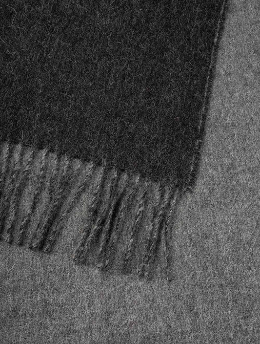 Simple Things Double Face Alpaca Scarf Charcoal