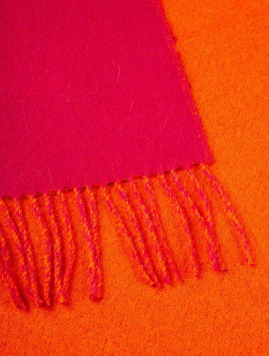 Simple Things Double Face Alpaca Scarf Pink