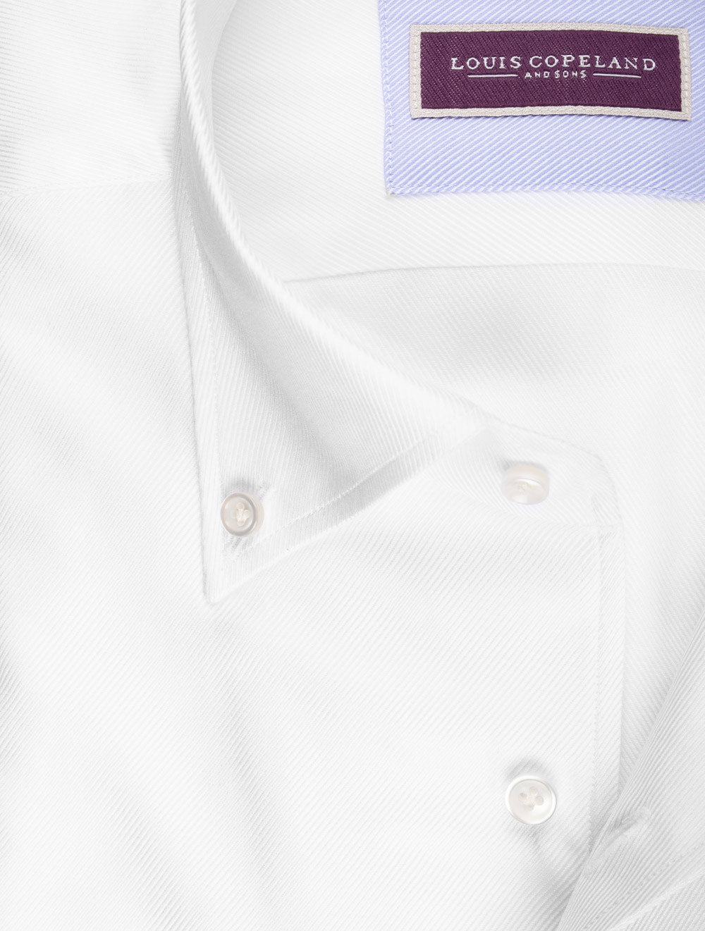 Buttondown Collar Twill Shirt White
