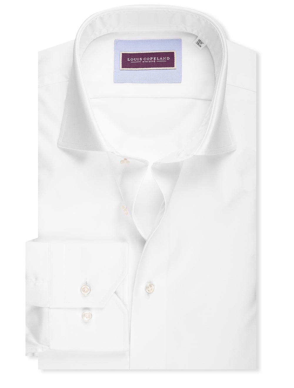 Louis Copeland Journey Slim Fit Single Cuff Shirt White MI