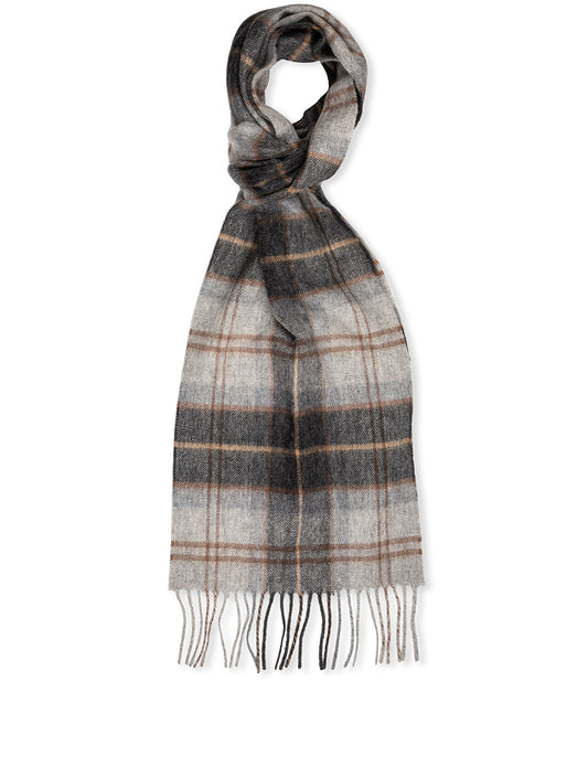 BARBOUR Wool Cashmere Scarf Greystone