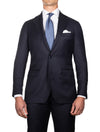 Louis Copeland Classic Suit Navy 2 piece 2 button notch lapel soft shoulder flap pockets 2