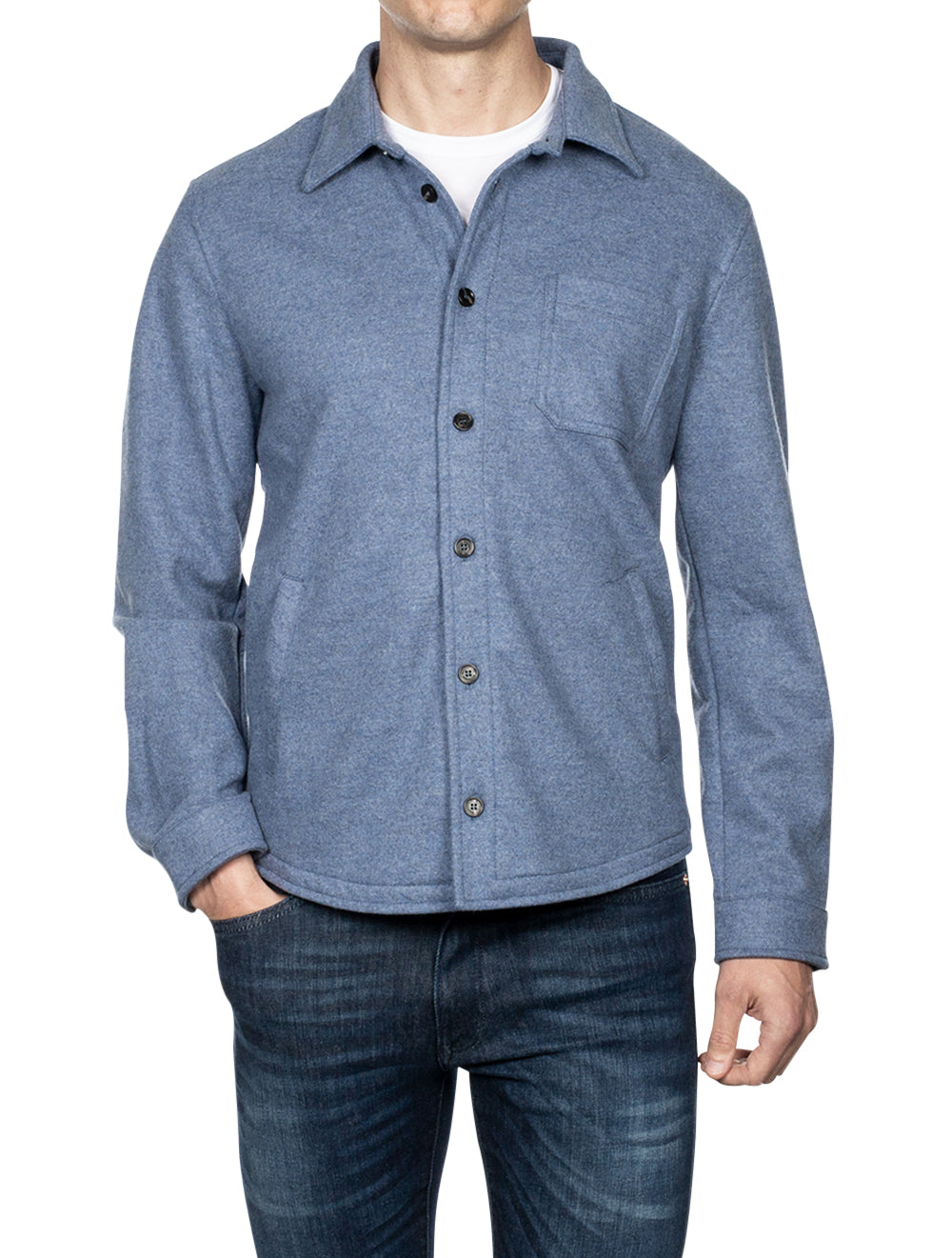 Maurizio Baldassari Classic Overshirt Blue AI1