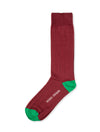 Pantherella Burford Rib Contrast Sock Red